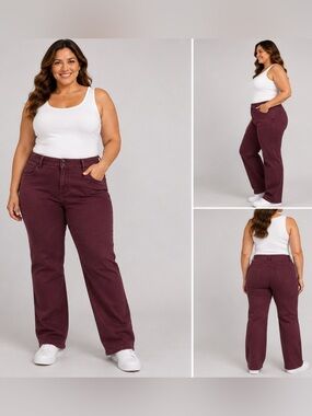 Lane Bryant High Rise Tighter Tummy Straight Jeans Size 18